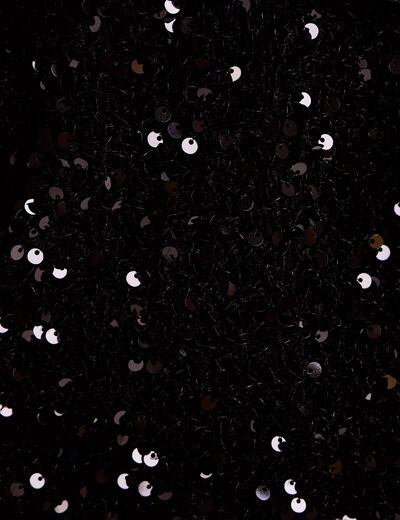 Blouse &agrave; sequins dos nou&eacute; noir femme