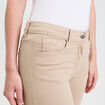 Jeans slim 5 poches taupe femme