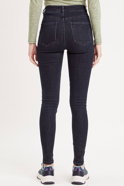 Jeans skinny intérieur gratté chaud denim brut femme