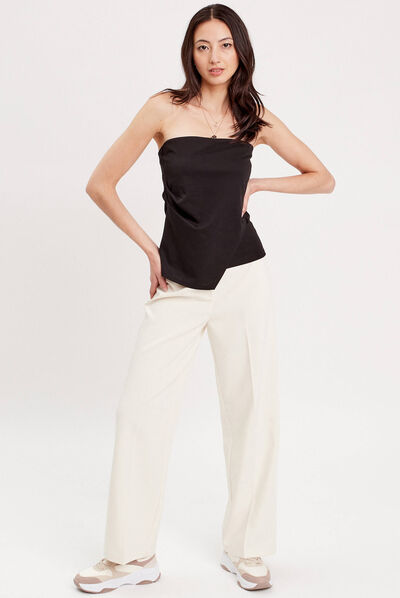 Bustier sans manches noir femme