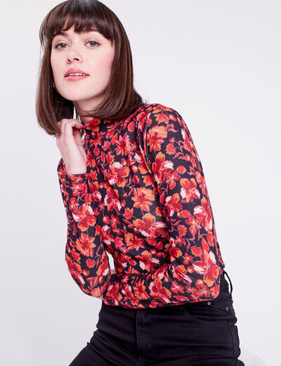 T-shirt à manches longues noir femme