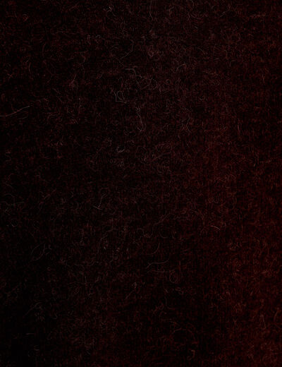 Gilet manches longues marron fonc&eacute; femme