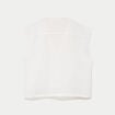 Blouse droite sans manches col v ecru femme