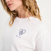 T-shirt avec coquillages blanc femme