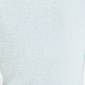 Pull manches longues col en V bleu pastel femme