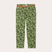 Pantalon chino slim 7/8&egrave;me vert femme