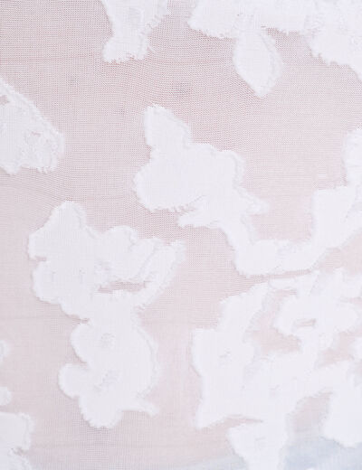 Débardeur ajusté cropped col montant blanc femme