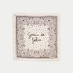 Foulard satin&eacute; soyeux ecru femme
