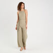 Combinaison pantalon bretelles vert kaki femme
