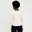 Blouse brod&eacute;e ecru femme
