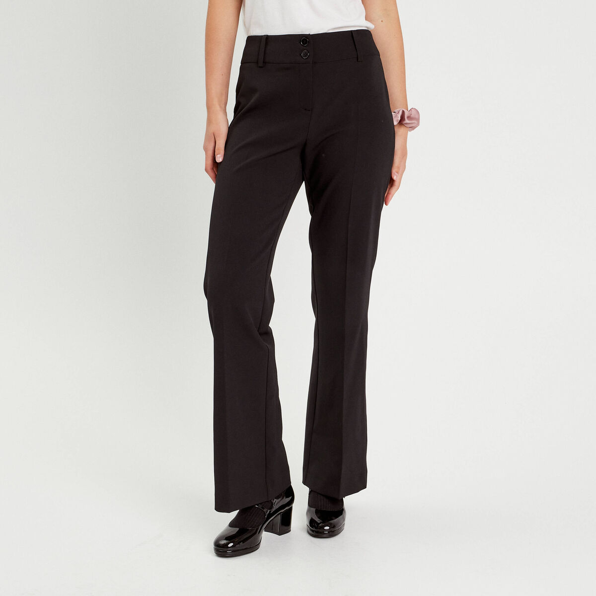 Pantalon flare noir femme