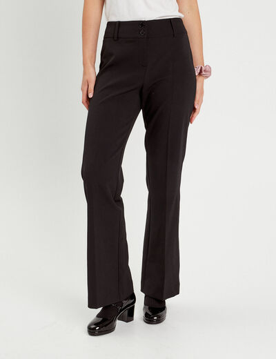 Pantalon flare noir femme