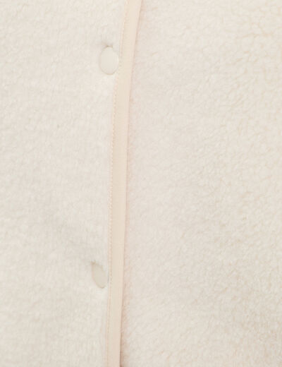 Gilet sans manches effet polaire ecru femme