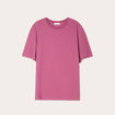T-shirt oversize col rond prune femme
