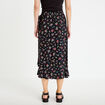 Jupe longue portefeuille noir femme