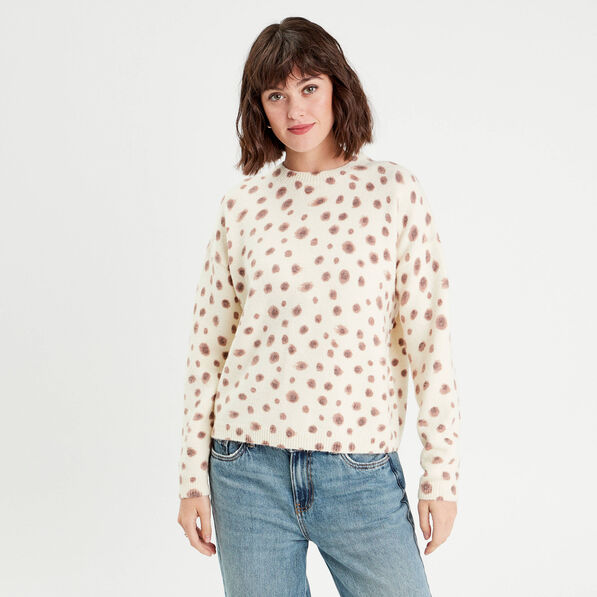 Pull manches longues blanc femme