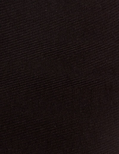 Jupe midi droite zippée noir femme