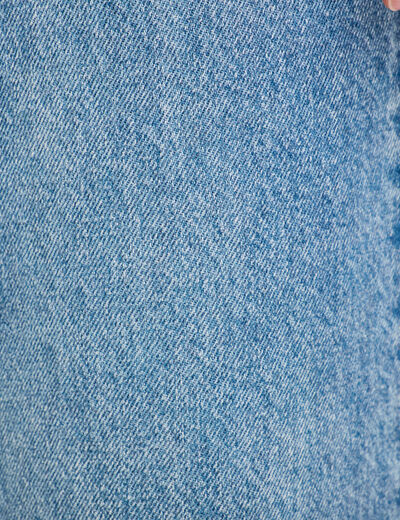 Bermuda large en jean denim double stone femme