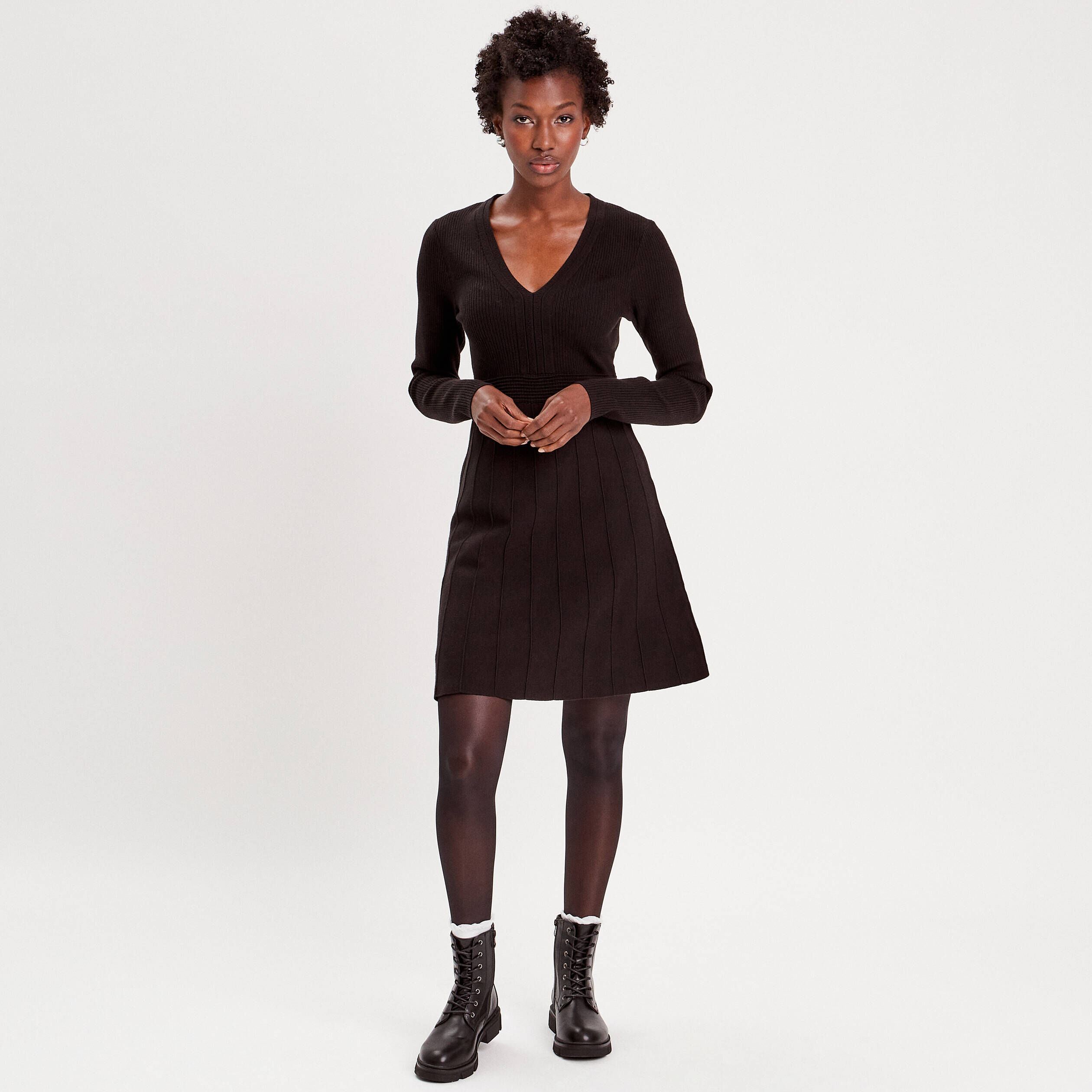 Cache cache sales robe pull femme