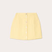 Jupe trapèze tweed jaune clair femme