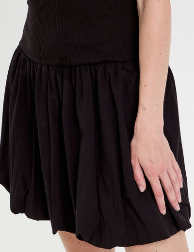 Robe boule 2 en 1 noir femme