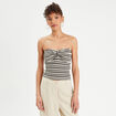 Bandeau cropped bustier blanc femme