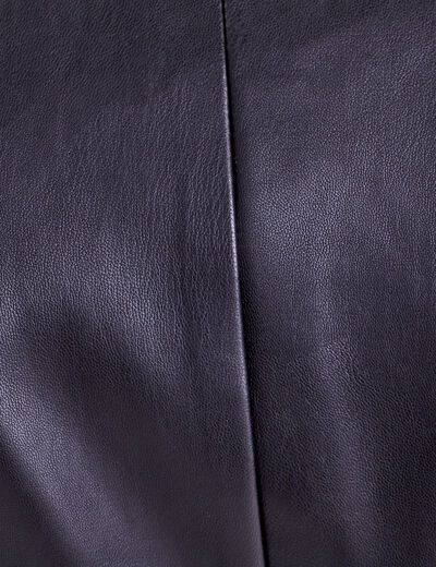 Combishort simili cuir noir femme