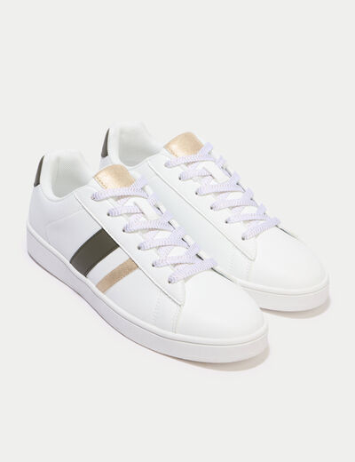 Baskets basses ecru femme