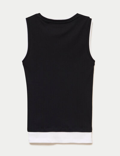 D&eacute;bardeur ajust&eacute; col rond noir femme