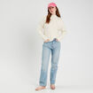 Pull col montant ecru femme
