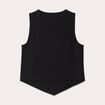Débardeur cropped noir femme
