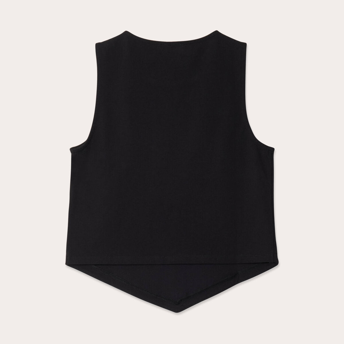Débardeur cropped noir femme