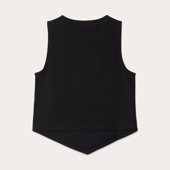 Débardeur cropped noir femme