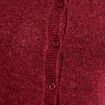 Gilet boutonn&eacute; manches longues rouge fonc&eacute; femme