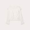 Blouse ajour&eacute;es volants ecru femme