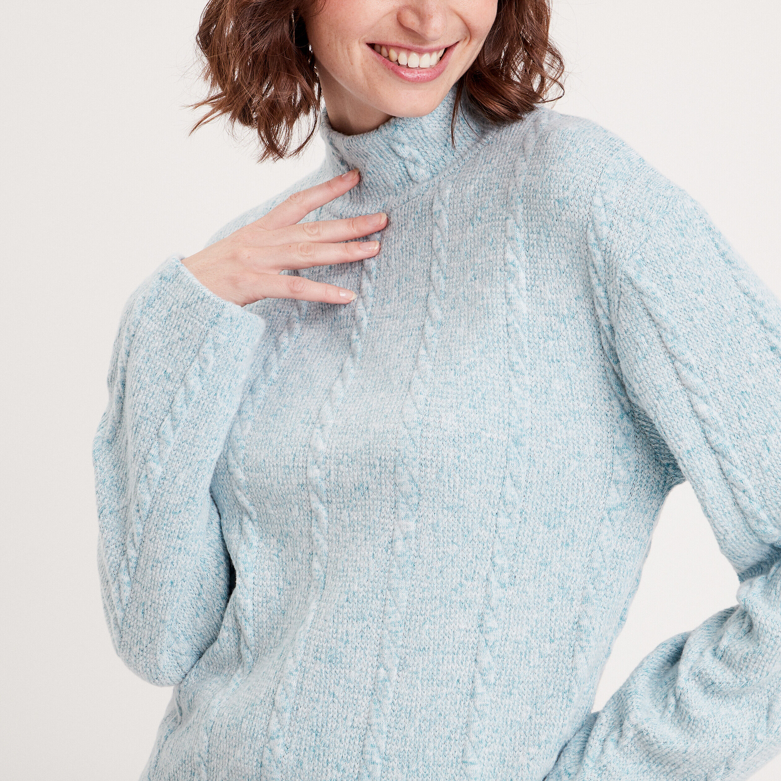 Pulls col roul Bleu Femme Vib s