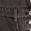 Salopette short en jean denim noir femme
