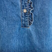 Robe &eacute;vas&eacute;e jean col montant denim double stone femme