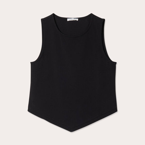 Débardeur cropped noir femme
