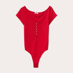 Body manches courtes rouge femme