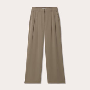 pantalon large a pinces vert kaki femme Pantalon large à pinces vert kaki femme