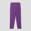 Pantalon city carotte violet foncé femme