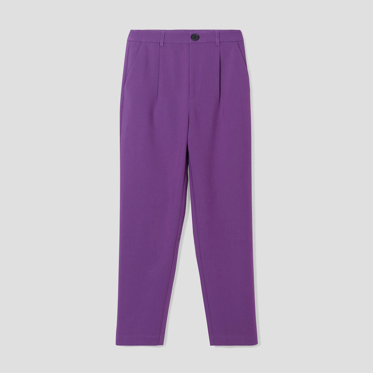 Pantalon city carotte violet foncé femme