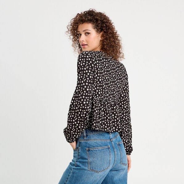 blouse avec noeuds noir femme Blouse avec noeuds noir femme