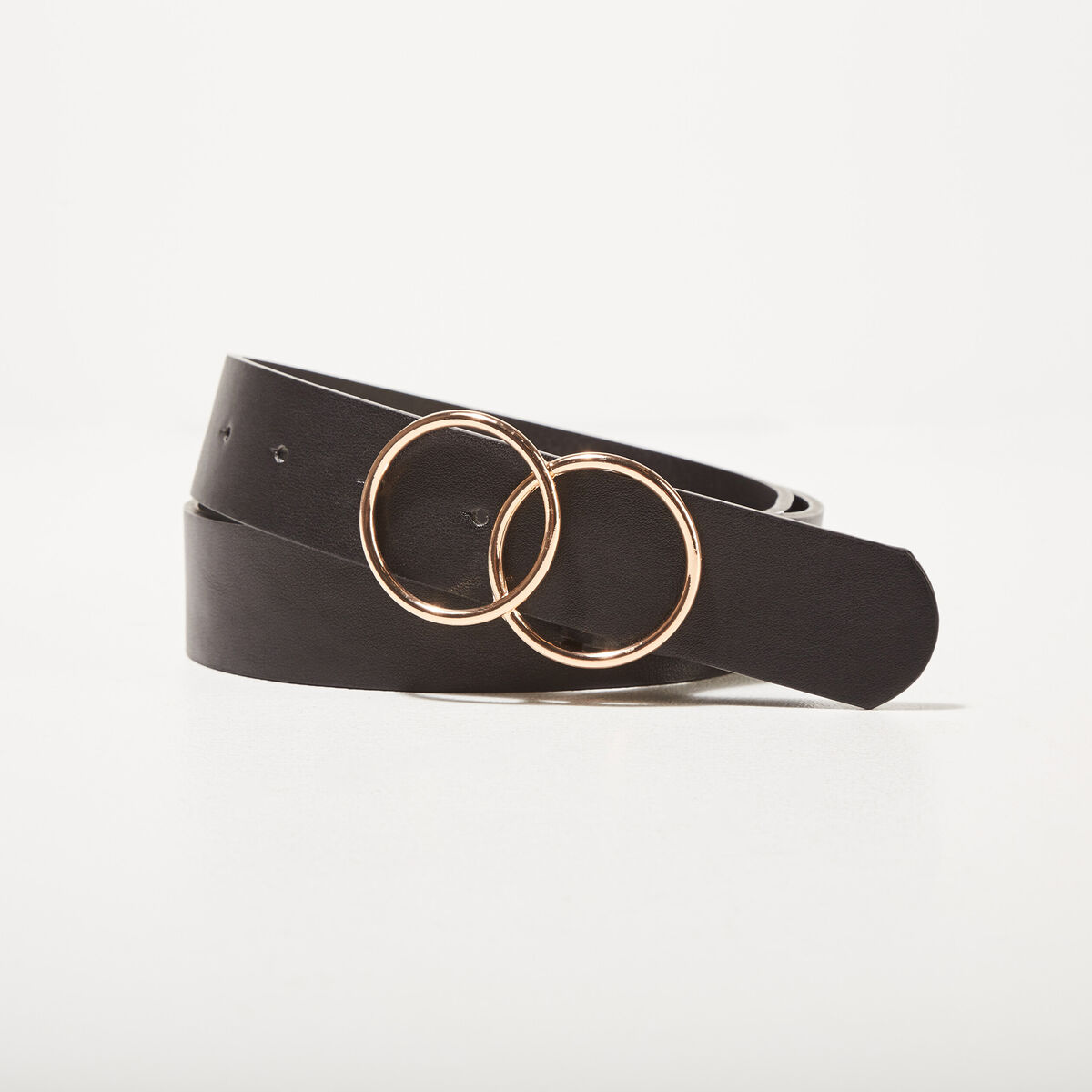 Ceinture avec boucle noir femme