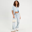 Ensemble gilet et bustier bleu clair femme