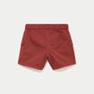 Jupe-short trap&egrave;ze courte vieux rose femme