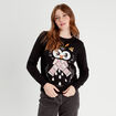 Pull manches longues noir femme