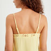 Débardeur col crochet jaune clair femme