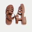 Sandales camel femme